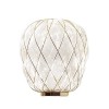 lampe de Table Pinecone cage dorée verre transparent Fontana Arte Valente Design Paola Navone 