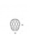 Lampe de Table Pinecone petit modèle H 36cm Fontana Arte Valente Design Paola Navone 