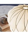 lampe de Table Pinecone cage dorée verre blanc Fontana Arte Valente Design Paola Navone détails