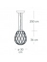 Suspension Pinecone petit modèle H 36cm Fontana Arte Valente Design Paola Navone 