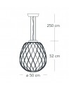Suspension Pinecone grand modèle H 52cm Fontana Arte Valente Design Paola Navone 