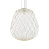 Suspension Pinecone cage dorée verre transparent Fontana Arte Valente Design Paola Navone 