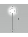 Dimensions lampadaire Rituals XL terra Foscarini Valente Design Ludovica et Roberto Palomba