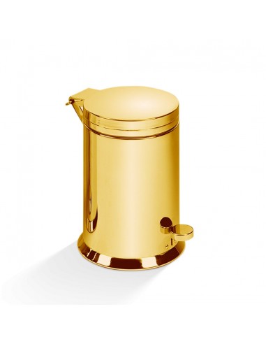 Poubelle à pédale ronde de luxe TE 38 SC or  Decor Walther Valente Design Maiken Walther
