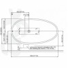 Schéma de la baignoire Spoon XL dimensions et plan de la marque Agape - Valente Design