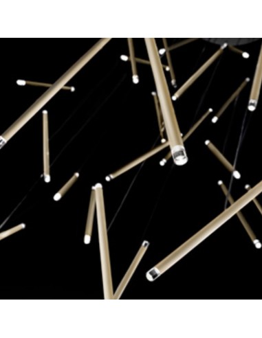Suspension A-Tube Nano Duo champagne de Studio Italia Design Valente Design en composition