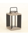 Lanterne solaire TECKINOX aluminium noir/Duratek Les Jardins Valente Design 36,5 cm