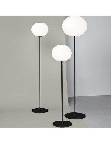 Lampadaire Glo-Ball F1 F2 et F3 noir de Flos Valente Design Jasper Morrison