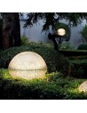 Lampe à poser Medouse F verre irrégulier transparent Catellani and Smith Valente Design dans jardin