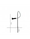 Dimensions luminaire sur piquet Syphaduepassi 45 cm Catellani and Smith Valente Design