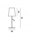 Schéma de la lampe à poser Birdie piccola de la marque Foscarini en vente Chez Valente Design