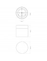Dimensions plafonnier Sabina 170  chrome astro lighting Valente Design