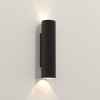 applique extérieure Ava 300 noir Astro Lighting Valente Design de profil éclairée
