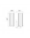 Dimensions applique Ottavino Wall Astro Lighting Valente Design