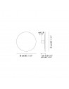 Dimension applique  / Plafonnier Puzzle Mega Round large blanc mat Studio Italia Design Valente Design