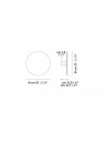 Dimension applique  / Plafonnier Puzzle Mega Round small blanc mat Studio Italia Design Valente Design