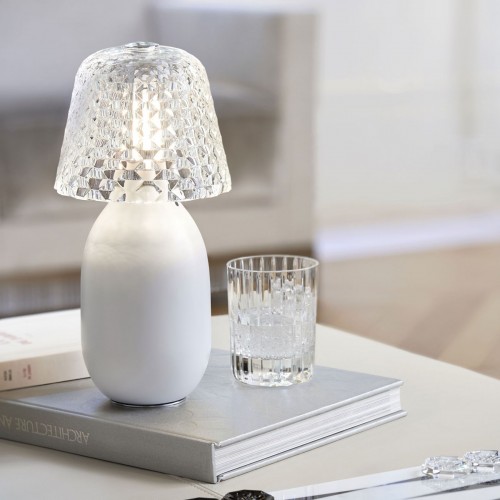 Dimension lampe de table Baby Candy Light Nomade blanc de la marque Baccarat - Valente Design