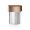 Lampe Last Order cuivre satiné/verre cannelé Flos Valente Design
