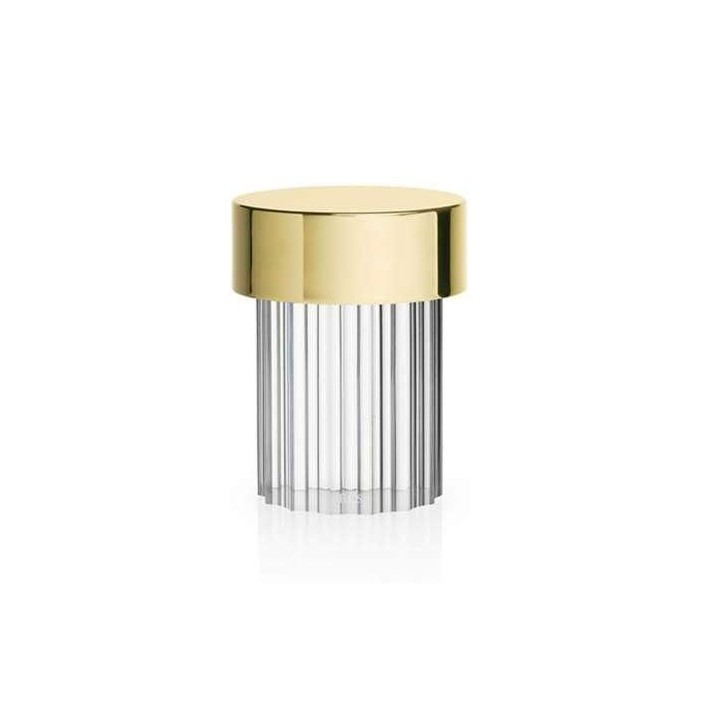 Lampe Last Order laiton brillant/verre cannelé Flos Valente Design