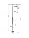 Dimension Douche d'extérieur FonteAlta Skinny Shower S40.ME
