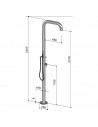 Dimension Douche d’extérieur BOSS Shower B76.ME pomme de douche + mitigeur + douchette FonteAlta Valente Design