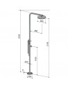 Dimension Douche de piscine Fontealta CLASSY Shower C40.ME pomme de douche 300 mm S10 + mitigeur + douchette