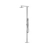 Douche extérieure Square Shower Q86.ME pomme de douche 200x200 mm S07 + mitigeur + douchette Fontealta Valente Design