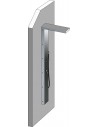 Colonne de douche murale In&Out Shower P22.ME pomme de douche intégrée + mitigeur + douchette Fontealta Valente Design de profil