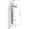 Dimension Colonne de douche murale In&Out Shower P22.M pomme de douche intégrée + mitigeur Fontealta Valente Design