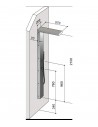 Dimension Colonne de douche murale In&Out Shower P22.ME pomme de douche intégrée + mitigeur + douchette Fontealta Valente Design