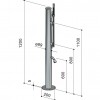 Dimension Rince pieds Spring Pool COL90.2 2 robinets d’arrêt + douchette + rince pieds Fontealta Valente Design