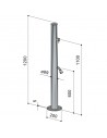 Dimension Rince pieds Spring Pool COL90.L Fontealta Valente Design