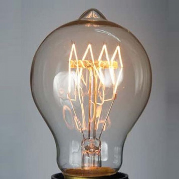 Ampoule E27 230V 60W dorée filament carbone