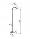 Dimension Robinet de jardin Spring Garden COL30.H FonteAlta Valente Design