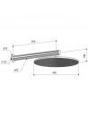 Dimension Bras de douche mural Classy Waterline SA40.B Fontealta Valente Design