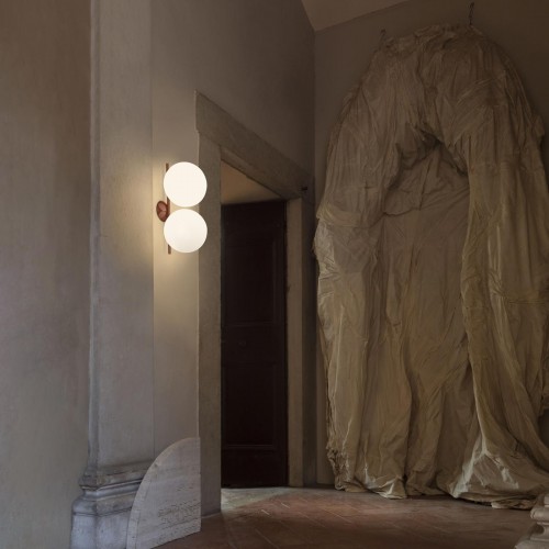 Applique / Plafonnier IC C/W1 Double rouge burgundy flos Valente Design Michael Anastassiades