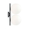 Applique / Plafonnier IC C/W1 Double noir flos Valente Design Michael Anastassiades