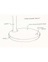 Schéma de la base spéciale pour chargement sans fil  - lampe Oblique Qi Flos Valente Design