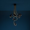 Plafonnier-suspension CicloItalia Flex C6 noir Catellani and Smith Valente Design