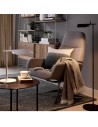 Lampadaire Tab F LED noir et lampe de table TAB T LED blanche flos Valente Design 