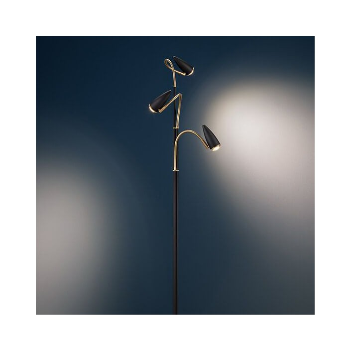 Lampadaire CicloItalia Flex F3 noir Catellani and Smith Valente Design