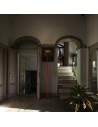 Lampadaire Tobia orange Foscarini Valente Design mise en scène