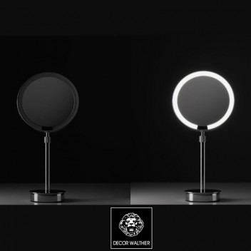 Miroir rond grossissant éclairant sur pied motion sensor JUST LOOK SR - Décor Walther - Valente Design