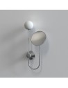 Applique Orb chrome poli Decor Walther Valente Design de face éteinte miroir orientable
