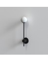 Applique Orb Single noir mat Decor Walther Valente Design de profil éteinte