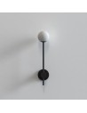 Applique Orb Single noir mat Decor Walther Valente Design de face éteinte