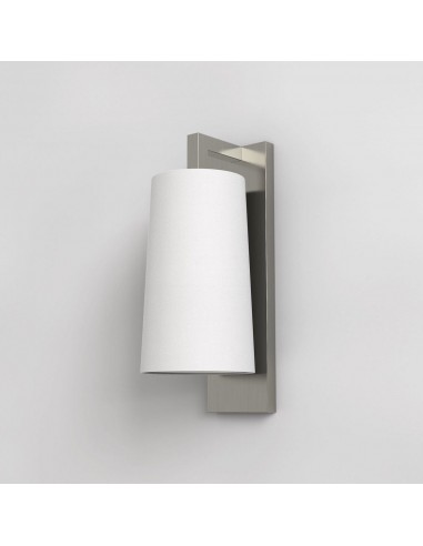 applique Lago 280 nickel mat abat-jour tissu blanc Astro Lighting Valente Design
