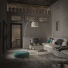 Lampadaire Twiggy LED blanc Foscarini Valente Design mise en scène salon