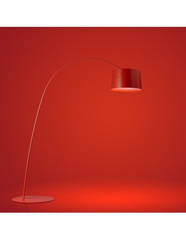Lampadaire Twiggy LED rouge Foscarini Valente Design