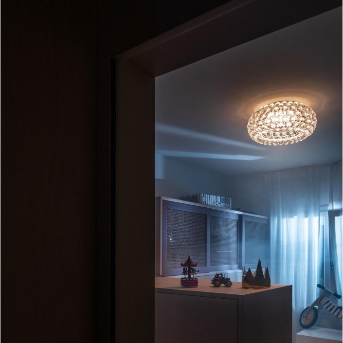 Plafonnier Caboche Plus transparent Foscarini - Valente Design - mis en scène éclairé